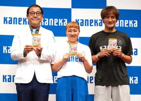 カネカ「すすむチカラ」サプリ+週2回10分の運動で筋肉ケア習慣 死亡率20%減 心血管疾患 がん 糖尿病のリスク減 本並健治&丸山桂里奈も納得「筋貯金 始めないと」