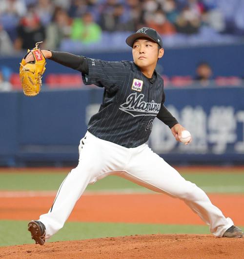 力投する先発・佐藤奨真 (カメラ・豊田 秀一)
