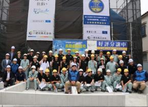 【一建設の特別授業】建築工学科の学生が木造建築現場の熱中症対策や建設DX、住宅設計を学ぶ