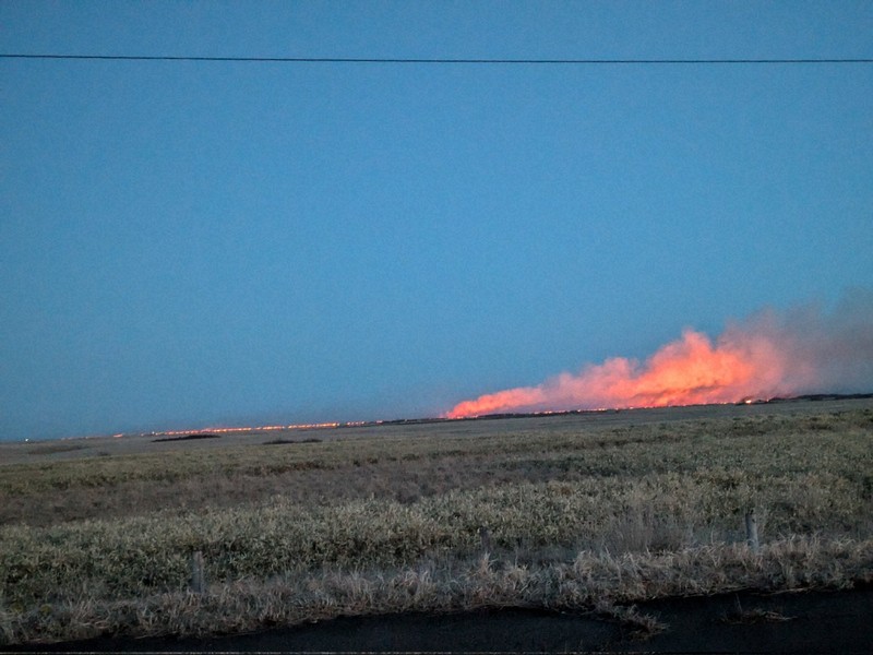 根室草地の火災、広範囲に延焼　自衛隊ヘリなど、17日も消火へ
