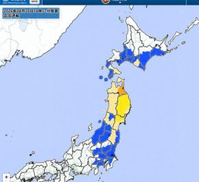 青森で震度5強　M7.4　岩手と北海道太平洋沿岸中部に津波警報