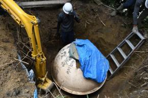 水害の記憶つなぐタイムカプセル　50年ぶりに確認　三重・伊賀