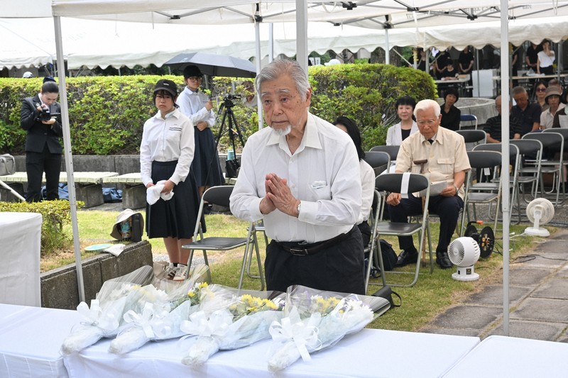 被爆81年　旧制広島一中の同級生2人、母校の慰霊祭で初同席