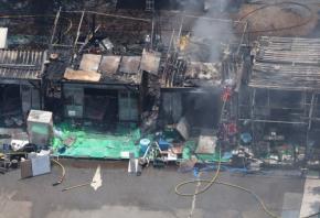 陸自・朝霞駐屯地で火災、けが人なし　ごみ置き場から出火か