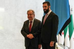 国連事務総長が17年ぶりにシリア訪問 暫定大統領に復興支援約束