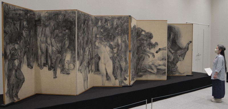丸木夫妻の「原爆の図」が問う平和　京都で5作品を特別展示