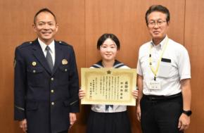 男児が一人で「お散歩」?　保護の中学生に感謝状　山梨
