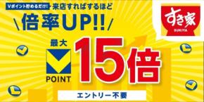 すき家・なか卯でVポイント最大15倍！来店回数でお得になるキャンペーンが7/1スタート
