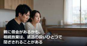 親に借金があるかも。相続放棄は、遺品の扱いひとつで閉ざされることがある