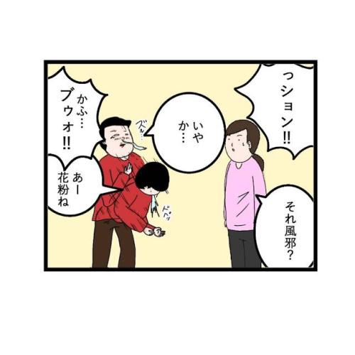 インコ　花粉　漫画