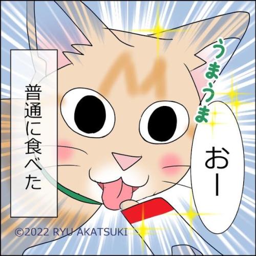 猫　おやつ　漫画