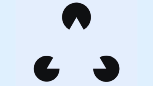 中央にないはずの三角形が見える錯覚