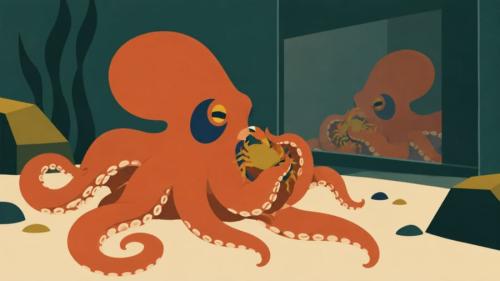 5億年以上前に人と別れた生き物に「鏡」を試す