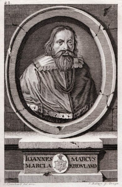 ヨハネス・マルクス・マルチ(1595〜1667年)の肖像です。マルチは、プラハの錬金術師ゲオルク・バレシュから手稿を受け継ぎました。