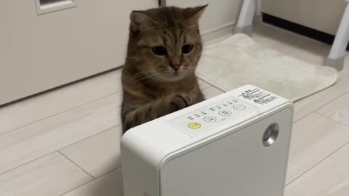 ヒーターにタッチ