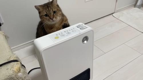 ヒーターにタッチ