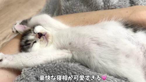 豪快な寝相の坊ちゃん