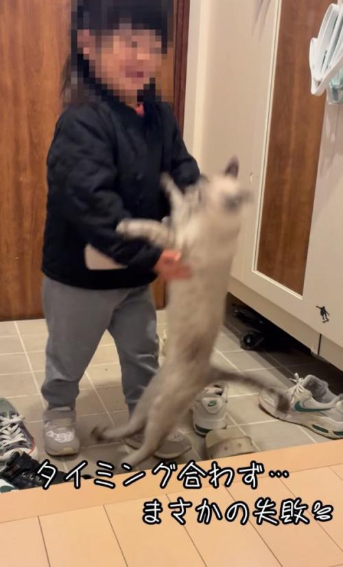 抱っこ失敗