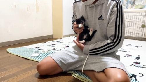 抱っこ途中