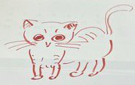 紙に書かれた子猫のイラスト