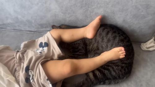 足の下敷きに