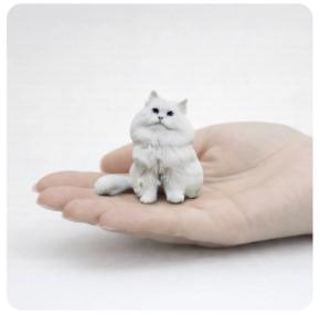 写真から作る手乗りの猫フィギュア、3月末までキャンペーン価格