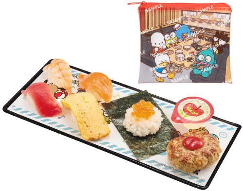 「サンリオ×スシロー」ぷちローセット はぴだんぶいコラボ限定クリアポーチ付き