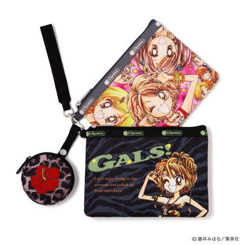 「りぼん×レスポートサック」『GALS!』コレクション Wristlet Pouch W/Charm（3点セット）