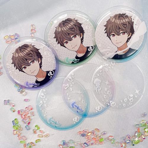 「推し活グッズPOP UP～きらめきシーサイド2～」缶デコカバー/水あそび、泡とくらげ