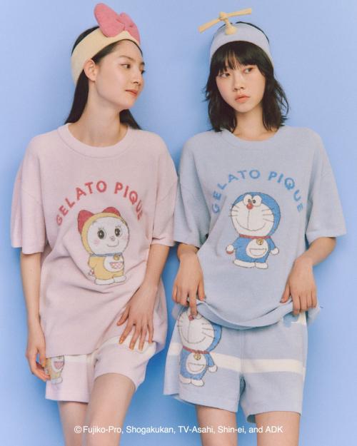 「ドラえもん×ジェラート ピケ」【レディース】ジャガードプルオーバー&ショートパンツセット