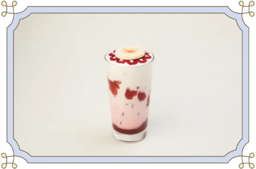 「カードキャプターさくら cafe ~さくらと知世のティーパーティー~」さくらのストロベリーショートケーキドリンク