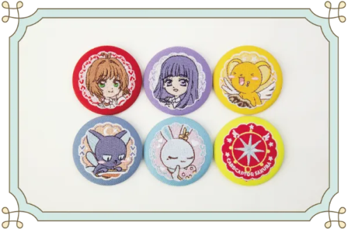 「カードキャプターさくら cafe ~さくらと知世のティーパーティー~」トレーディング刺繍缶バッジ