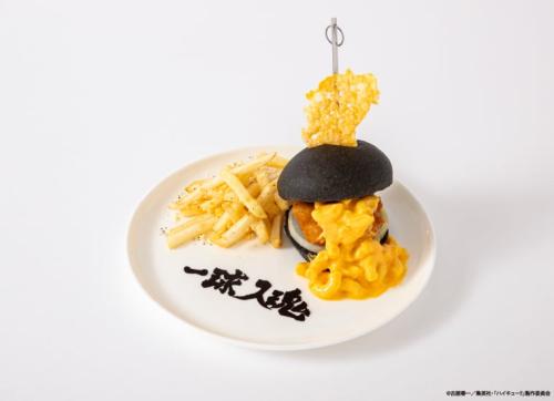 「ハイキュー!!～勝利への道筋カフェ～」梟谷学園高校 フライドチキン＆チーズマカロニバーガー
