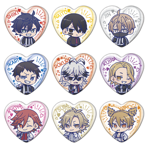 TVアニメ『桃源暗鬼』ポップアップストア ハート形キャラバッジコレクション