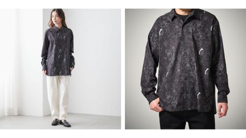 「ディズニーヴィランズ×ベルメゾン」ユニセックスフェイスプリントシャツ「ヴィランズ」