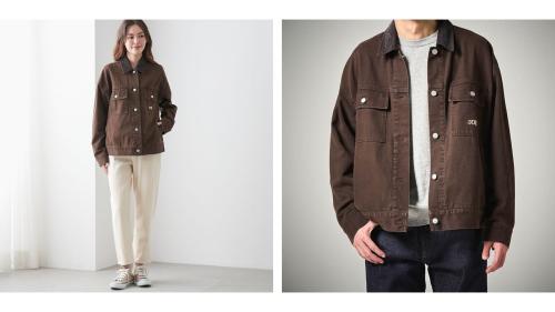 「ディズニーヴィランズ×ベルメゾン」ユニセックスブラウンデニムジャケット「ライオン・キング/スカー」