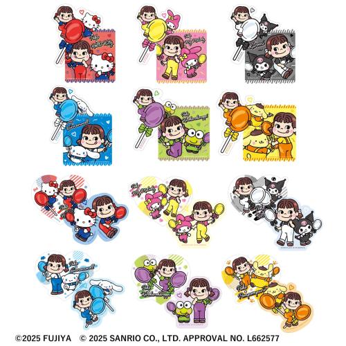 「サンリオキャラクターズ×ぺこちゃん」トレーディングホログラムクリアステッカー