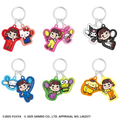 「サンリオキャラクターズ×ぺこちゃん」2チャームキーホルダー
