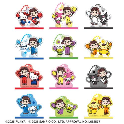 「サンリオキャラクターズ×ぺこちゃん」トレーディングアクリルスタンドキーホルダー