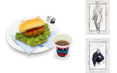 「TVアニメ『SAKAMOTO DAYS』in NAMJATOWN~潜入ミッション遂行せよ!~第2弾」X(スラー)の差し入れねこ耳ハンバーガー ミニおしるこソーダセット