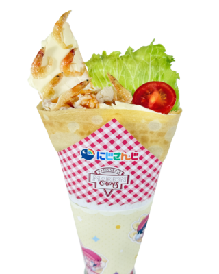 「にじさんじ×マリオンクレープ」緋八マナのえびせんにエビ1000クレープ