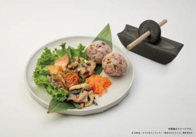 TVアニメ『薬屋のひとりごと』調合茶房コラボカフェ&nbsp;猫猫が採ってきた山菜たっぷり 肉魚野菜プレート