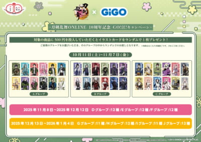 「刀剣乱舞×GiGO」プライズキャンペーン