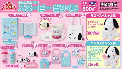 「スヌーピー 当りくじ」賞品ラインナップ