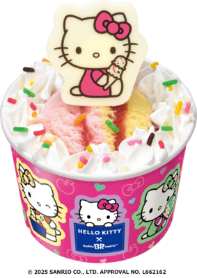 サンリオ×サーティワン「HELLO KITTY Loves ICE CREAM」ハローキティ シングルサンデー