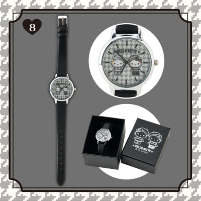 サンリオ「ハローキティ モノクロガーリーふたごコーデデザインシリーズ」ハローキティ ウォッチ