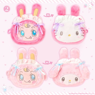 「 サンリオキャラクターズ×mezzo piano」フェイス形ポーチ