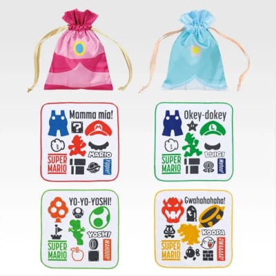 一番くじ「スーパーマリオ いつも一緒マリオ＆フレンズ」E賞 巾着／タオルコレクション