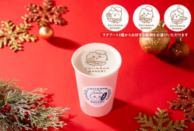 「ちいかわベーカリー」ホットカフェラテ 、ホット抹茶ラテ