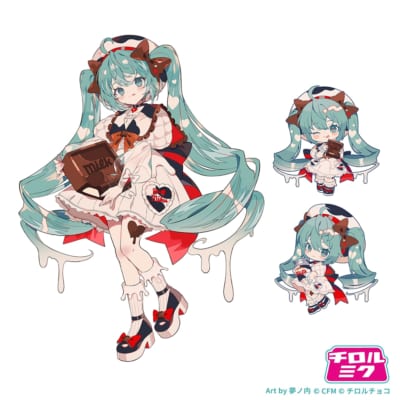 「初音ミク×チロルチョコ」描き下ろしイラスト